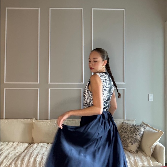 Prabal Gurung Dark Blue and White Dress - Picture 4 of 5